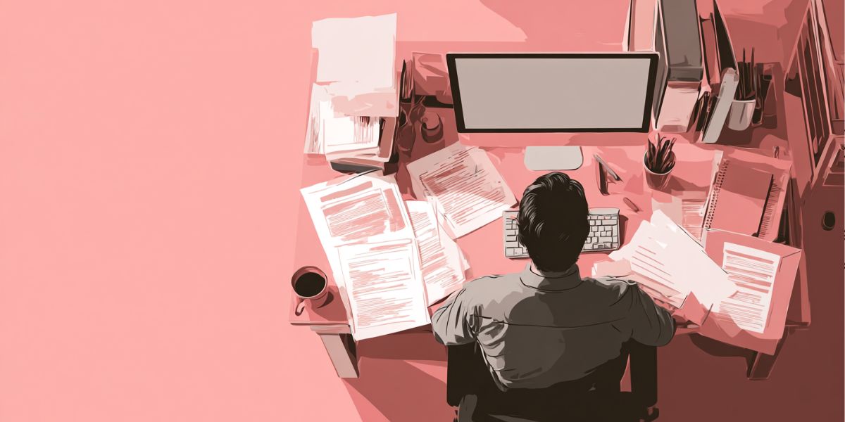 Practical At-Home Exercises A man focused on his work sitting at his desk